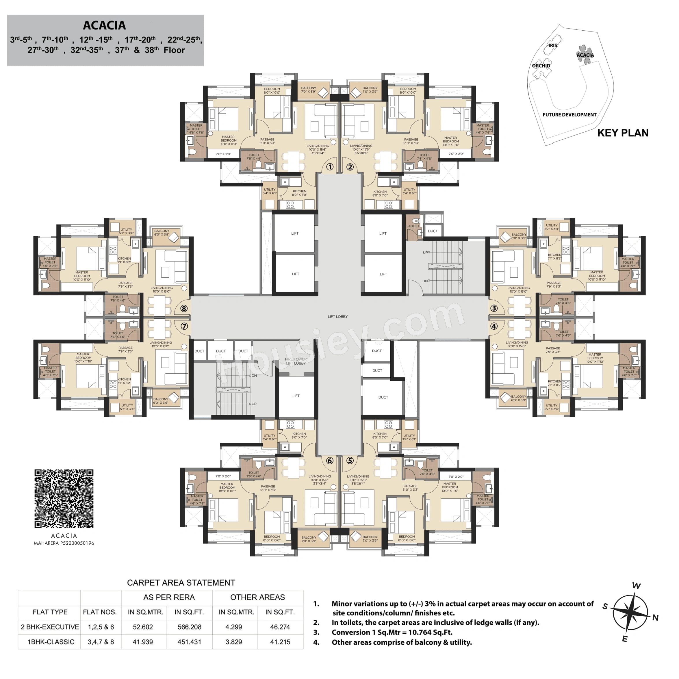 2BHK Standard floor plan